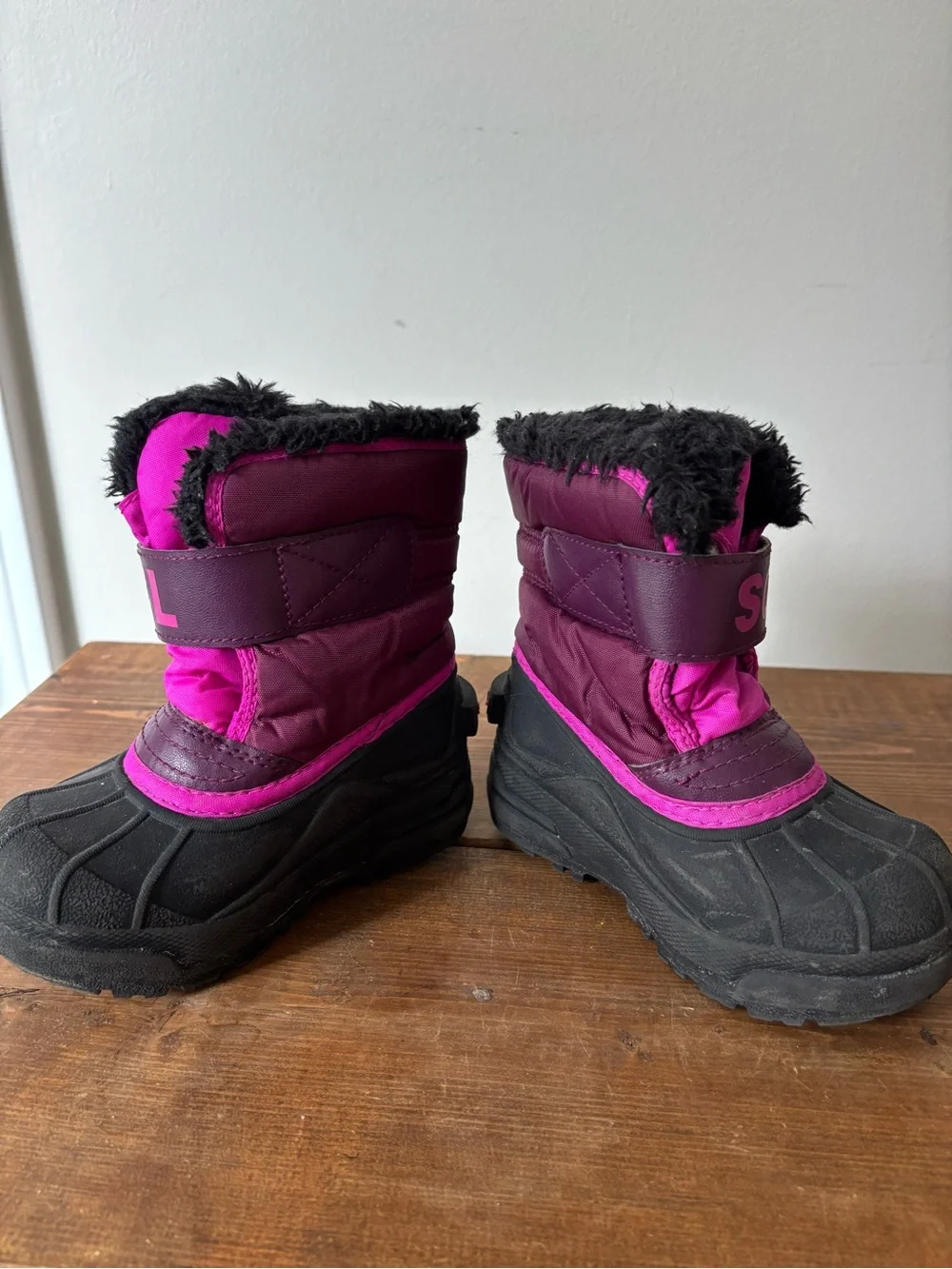 Sorel Snow Commander Kids' Black Winter Snow Boots Size 8